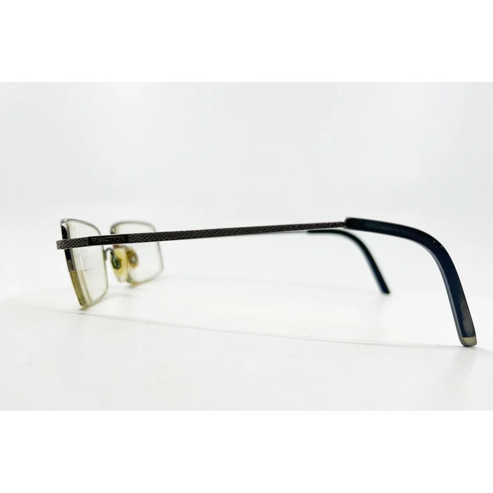 Kenneth Cole Reaction Eyeglasses Mens Brown Semi Rimless Rectangular 54-18-140